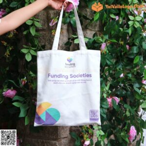 Túi Vải In Logo Funding Societies Có Quai Xách TVC01-8
