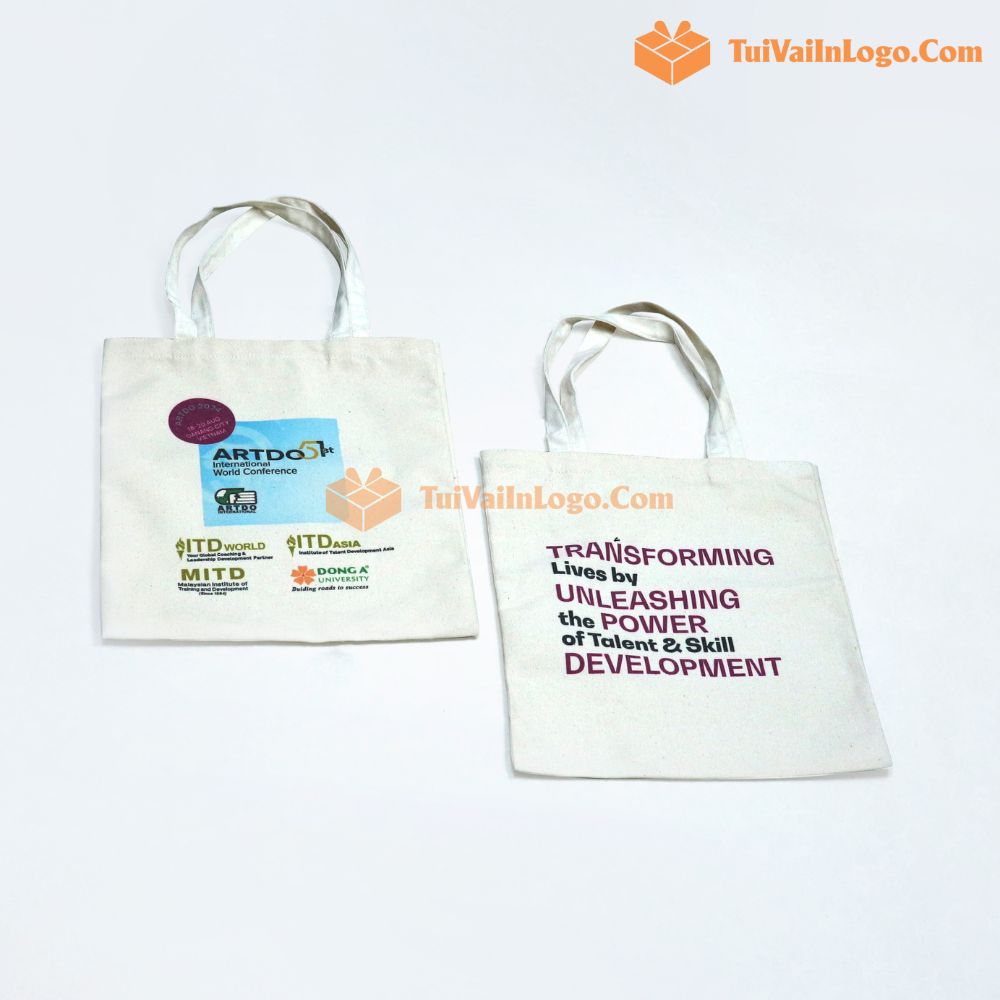 Túi canvas in logo do Vivagift sản xuất đạt chất lượng cao