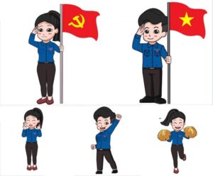 Chibi Thanh niên dưới cờ
