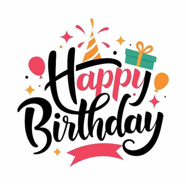 chữ happy birthday vector