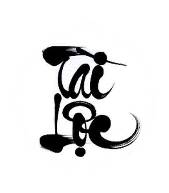 Chữ tài lộc thư pháp vector