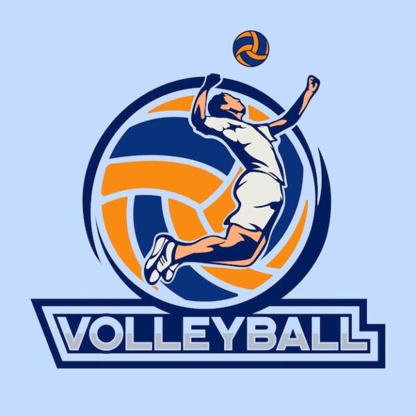 logo bóng chuyền vector