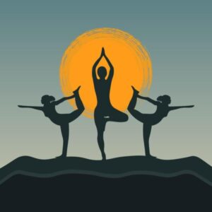 Tải 20+ bộ sưu tập yoga vector đa dạng (AI, EPS, SVG, PNG) để in túi vải 7 Yoga dưới bình minh